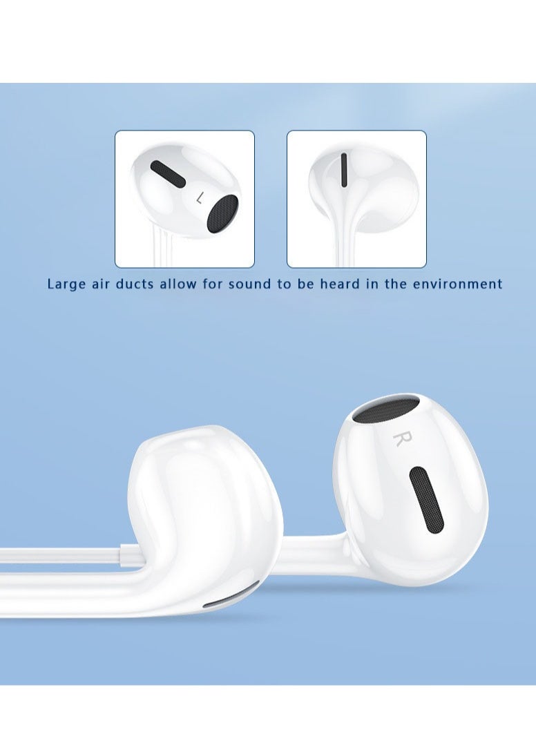 Samu Earphone With 3.5mm Headphone Plug,Support PS5 controller voice control, White  - Image 5