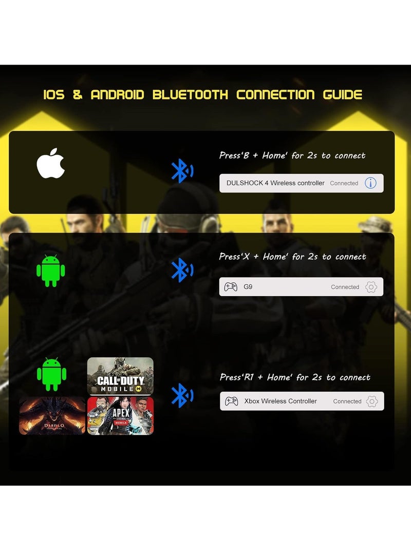 KASTWAVE وحدة تحكم الألعاب المحمولة لنظام iOS، لنظام Android، لأجهزة iPad، والكمبيوتر اللوحي، والكمبيوتر الشخصي، وحدة تحكم لاسلكية للهاتف لهاتف iPhone 14 13، لهواتف galaxy S22 21، وهواتف Android، لـ COD Mobile، لـ Genshin Impact، للألعاب السحابية - Image 5