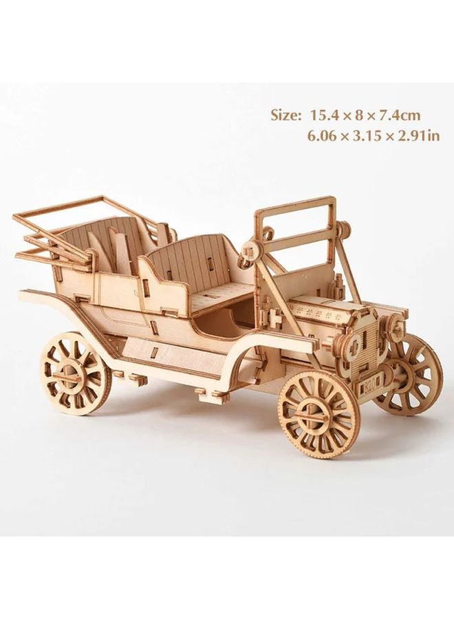 3D DIY Wooden Puzzle Classic Cars Mechanical Toy Building Model Gift For Children Adult - Image 1