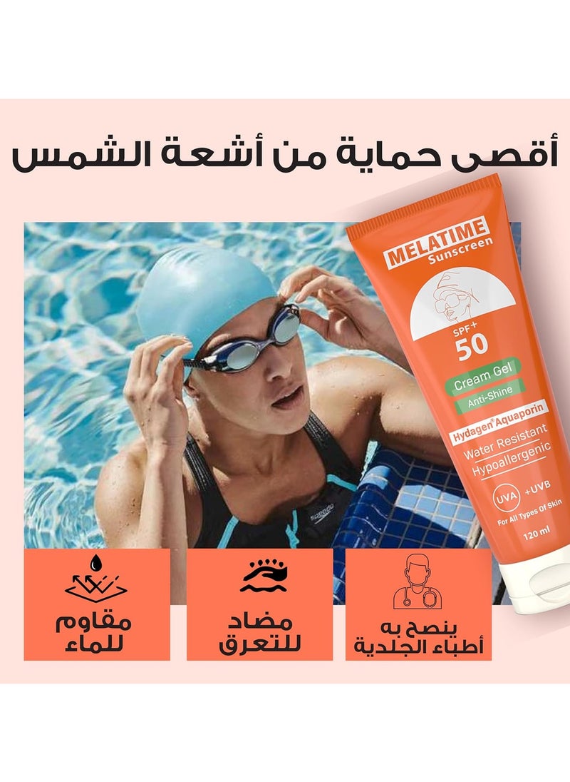 MELATIME Melatime Sunscreen SPF+50 Cream Gel 120ml  - Image 4