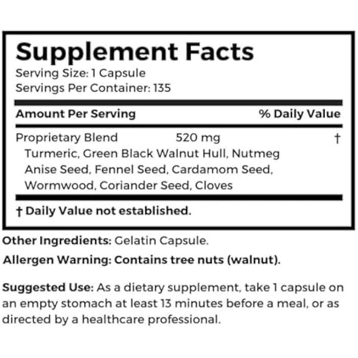 Dr Clark Store para-Zap – 520mg, 135 Capsules, Supports Digestive Health & Gut Balance - Image 3