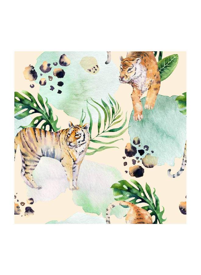 الأزرق جي دبليو نسيج الحيوان في عام النمر ورق الحائط اللزج الذاتي wallpaper مقاوم للماء لإزالة RW201-220 ملصق الحائط في غرفة المعيشة - Image 1