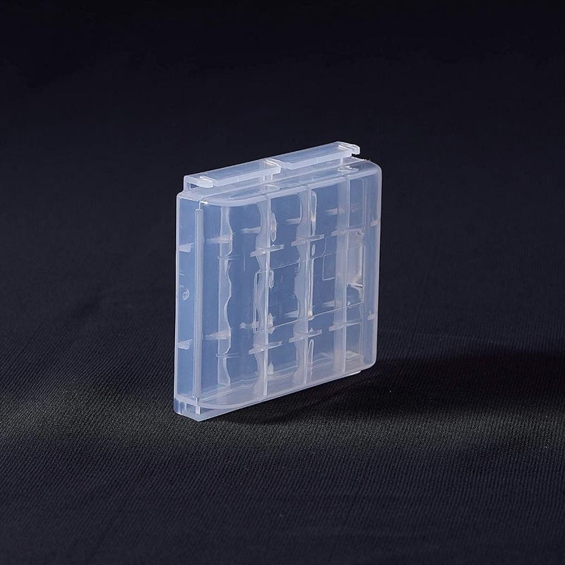 Set Of 12 Clear Plastic Battery Case Holders 5 7 Battery Storage Containers Portable Transport Box - Image 4