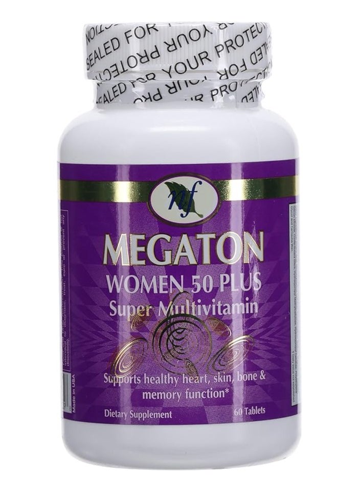 Natural Fervor - Natural Fervor Megaton Women 50+, Super Multivitamin, 60 Tablets, Supports Health & Vitality - Image 1