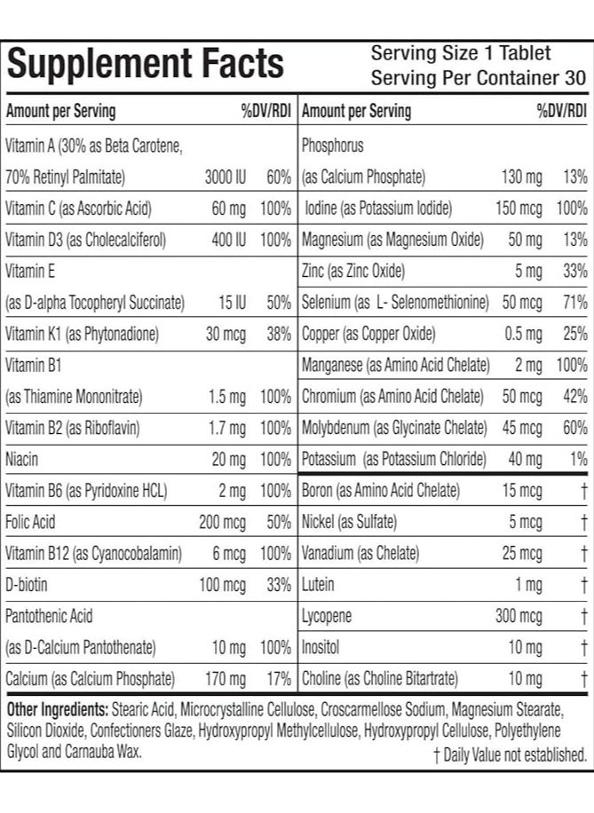 Natural Fervor - Natural Fervor Megaton Women 50+, Super Multivitamin, 60 Tablets, Supports Health & Vitality - Image 1