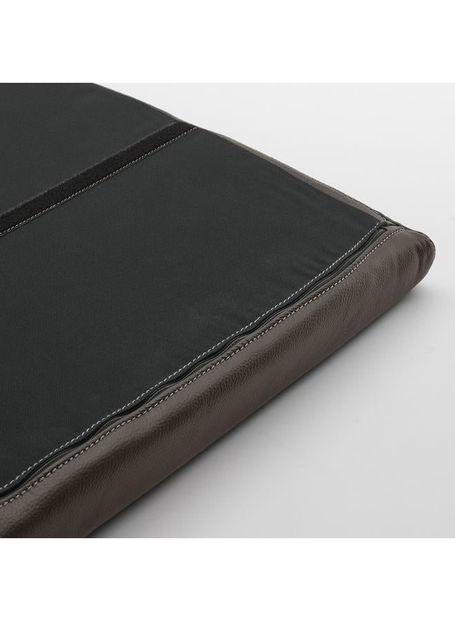 Zaboon Footstool cushion, Glose dark brown - Image 2