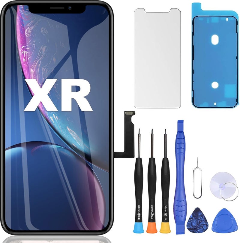 ZOETEC Screen Replacement for iPhone XR, Full HD 3D Touch LCD Retina Display COF Screen Digitizer Assembly with Tempered Glass, Waterproof Adhesive & Repair Tools - Image 1
