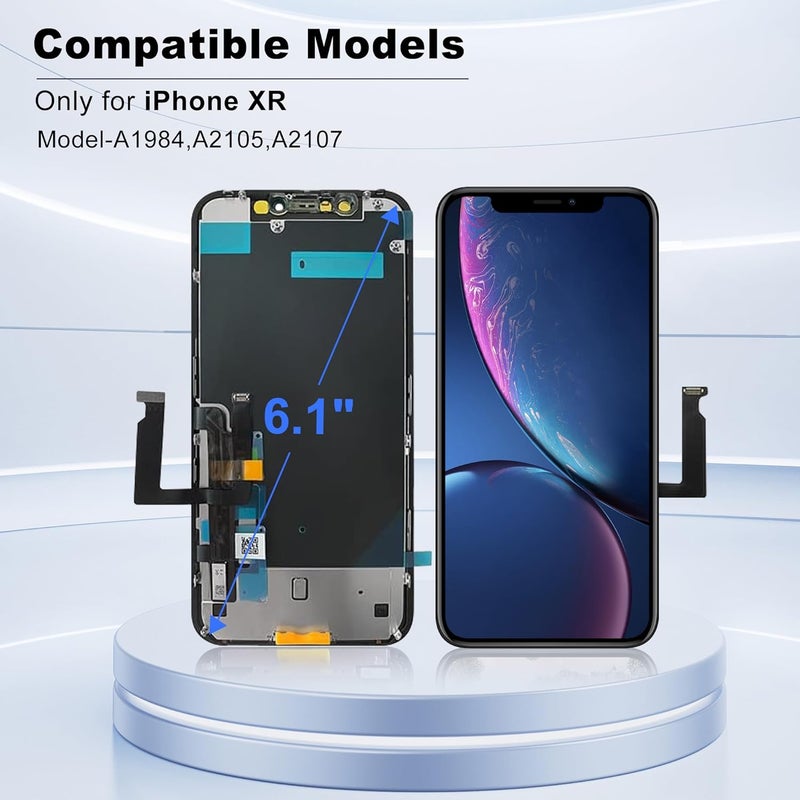 ZOETEC Screen Replacement for iPhone XR, Full HD 3D Touch LCD Retina Display COF Screen Digitizer Assembly with Tempered Glass, Waterproof Adhesive & Repair Tools - Image 2