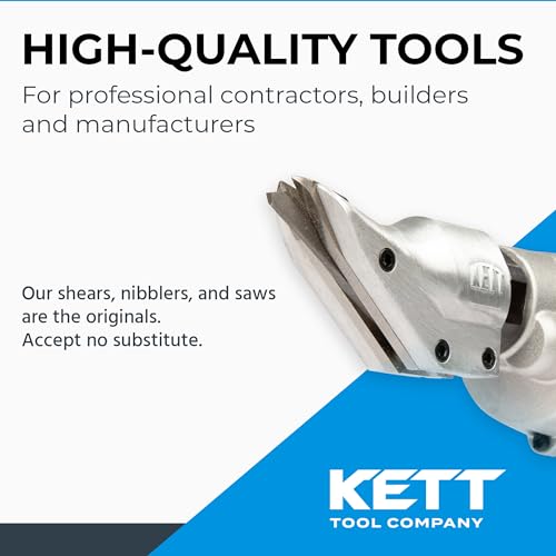Kett KD-400 18-Gauge Double Cut Shear, 2500 RPM, A-2 steel blades, Metal Cutter Tool, Electric Shears, For Metal Fabricators, Automotive, HVAC - Image 5