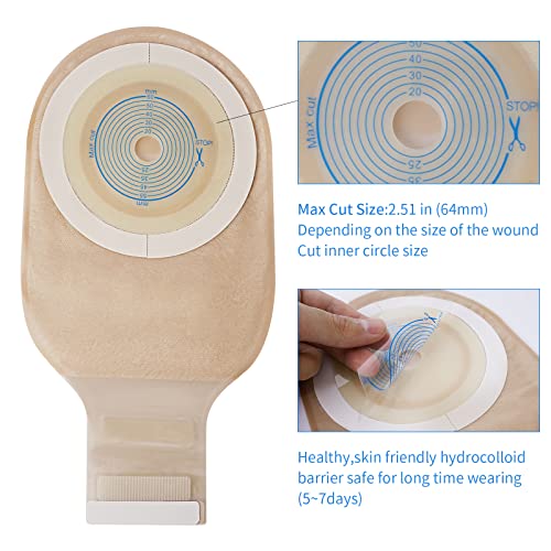 Rainlotus 20 PCS Colostomy Bags Rainlotus One Piece Ostomy Bag,Ostomy Drainable Pouch for Ileostomy Stoma Care, Cut to Fit. - Image 3