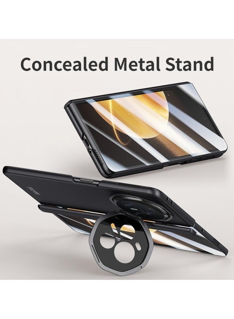 Case for Honor Magic V3（2024）,Compatible with Mag-safe, Shockproof Anti-fall Protective Cover with Concealed Metal StandTempered Front Film - Image 3