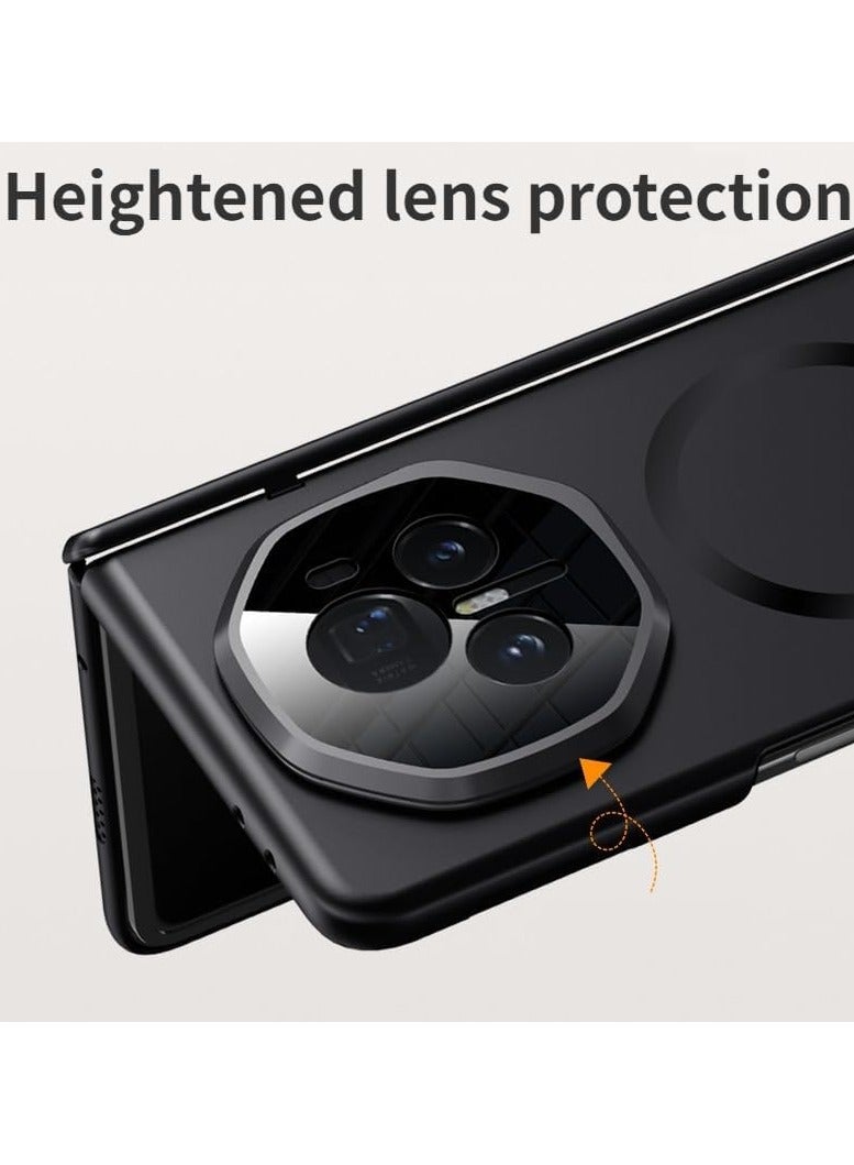 Case for Honor Magic V3（2024）,Compatible with Mag-safe, Shockproof Anti-fall Protective Cover with Concealed Metal StandTempered Front Film - Image 2