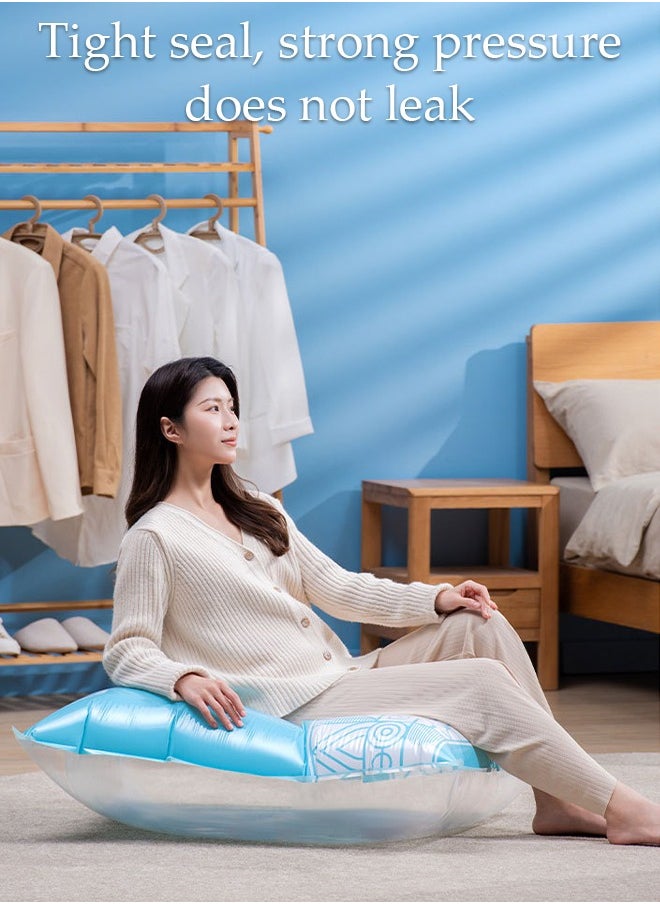 Vacuum sealed storage bag with electric pump, 6 bags (50 * 70cm) space saving travel vacuum compression bag, reusable, compressible bedding, clothes, curtains, blankets