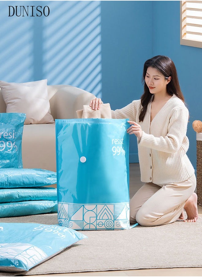 Vacuum sealed storage bag with electric pump, 6 bags (50 * 70cm) space saving travel vacuum compression bag, reusable, compressible bedding, clothes, curtains, blankets