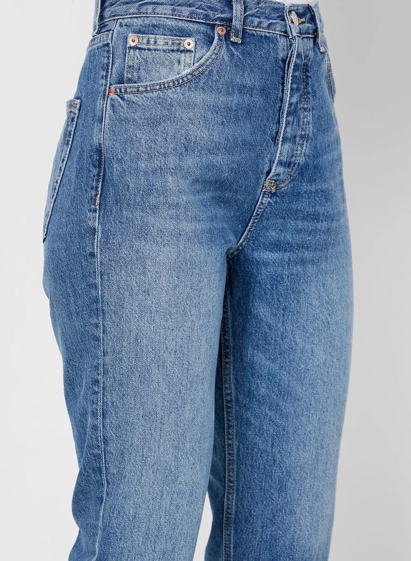 TOPSHOP High Rise Straight Jeans