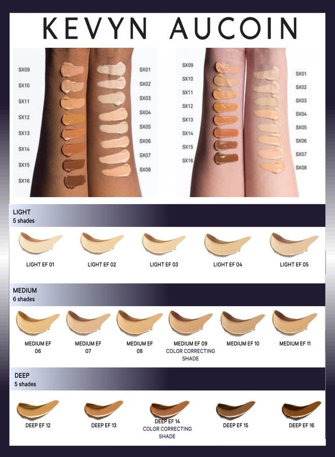 Kevyn Aucoin كيفين أوكوين معزز البشرة الحسية، أساس خفيف SX 04، خافي عيوب، هايلايتر، كونتور، 0.3 أونصة - Image 4