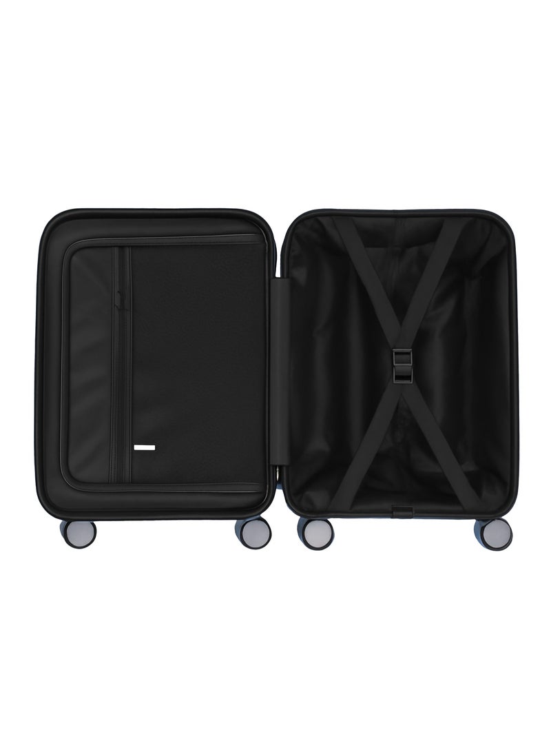 W.O.K 24-Inch Lightweight Travel Trolley – Medium Hard Shell Suitcase Made from Polypropylene (PP) with Spinner Wheels and Secure Number Lock – Checked-In Luggage (Black)  - Image 3