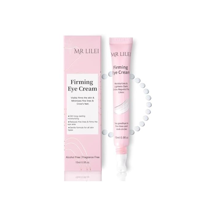 Hyaluronic Acid Firming Eye Cream, Daily Eye Treatment Cream, Unde Eye Cream for Dark Circles & Wrinkles, Anti-Aging & 24H Hydration, 0.5 oz