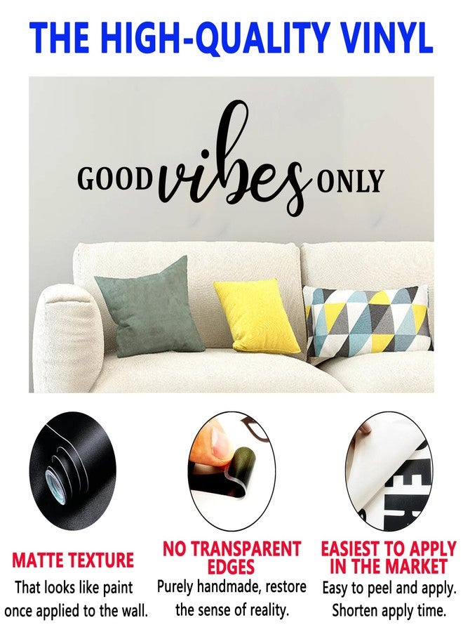 SEATUNE Office Quotes Wall Decals - Inspirational Positive Motivational Wall Stickers - School Classroom Workplace Home Vinyl Art Wall Decor - Good Vibes Only 25"X7" - Image 2