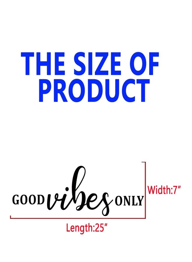 SEATUNE Office Quotes Wall Decals - Inspirational Positive Motivational Wall Stickers - School Classroom Workplace Home Vinyl Art Wall Decor - Good Vibes Only 25"X7" - Image 3