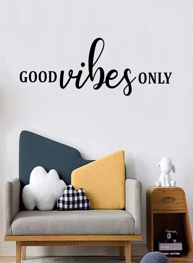 SEATUNE Office Quotes Wall Decals - Inspirational Positive Motivational Wall Stickers - School Classroom Workplace Home Vinyl Art Wall Decor - Good Vibes Only 25"X7" - Image 1