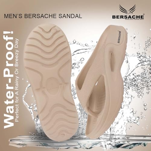 BERSACHE Soft Classic Casual with Regular wear with Ultra Soft & Flexibility Technology Flipflop for Men's/Boy's Beige - Image 4