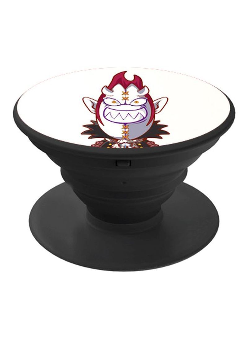 RKN Cartoon Printed Pop Socket Phone Grip White/Black/Red - Image 1