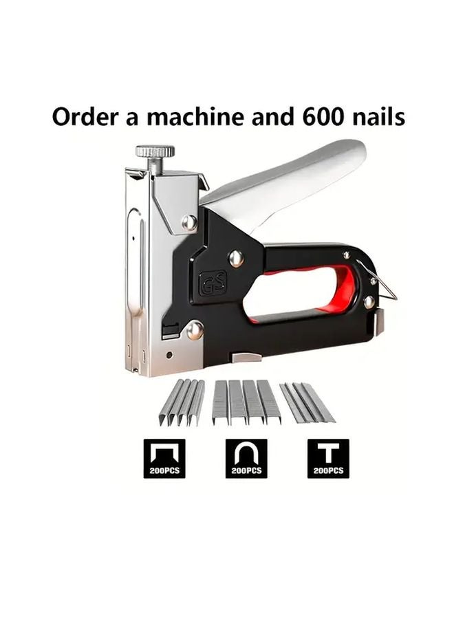Reinforced Nailing Machine Heavy Duty Manual Binding Tool 600 Metal Needles For Wood Fabric Carpentry - Image 1