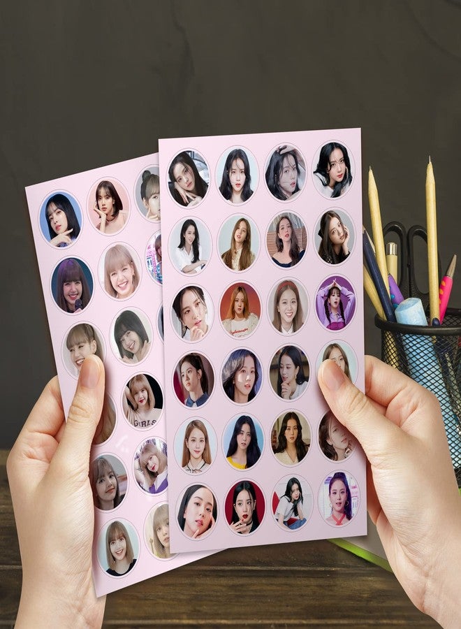 NS Trading Vinyl Blackpink Round Shape Small Stickers Set of 4 Sheets ( 96 Stickers )-Self-Adhesive - Image 4