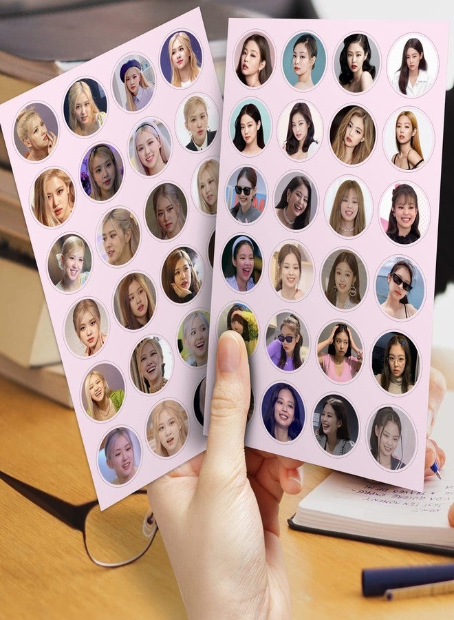 NS Trading Vinyl Blackpink Round Shape Small Stickers Set of 4 Sheets ( 96 Stickers )-Self-Adhesive - Image 3
