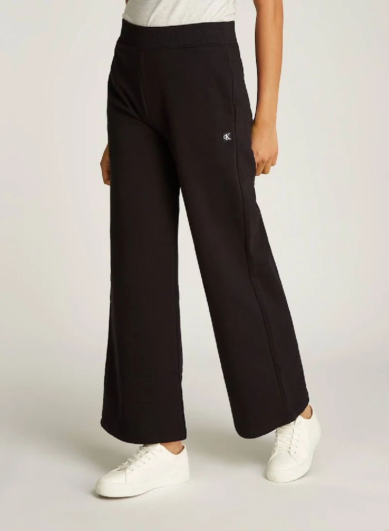 Calvin Klein Jeans Women's Relaxed Cotton Terry Joggers, Cotton - Black