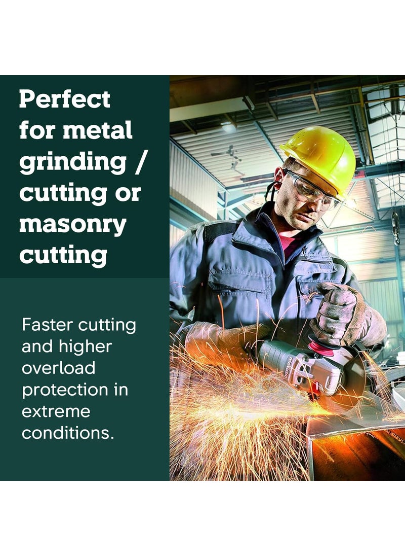 Metabo Metabo  5 Variable Speed Angle Grinder  2 8009 600 Rpm  135 Amp WElectronics High Torque LockOn 600562420 15125 HT Concrete Renovation GrindersSurface Prep KitsCuttingGreen  - Image 2