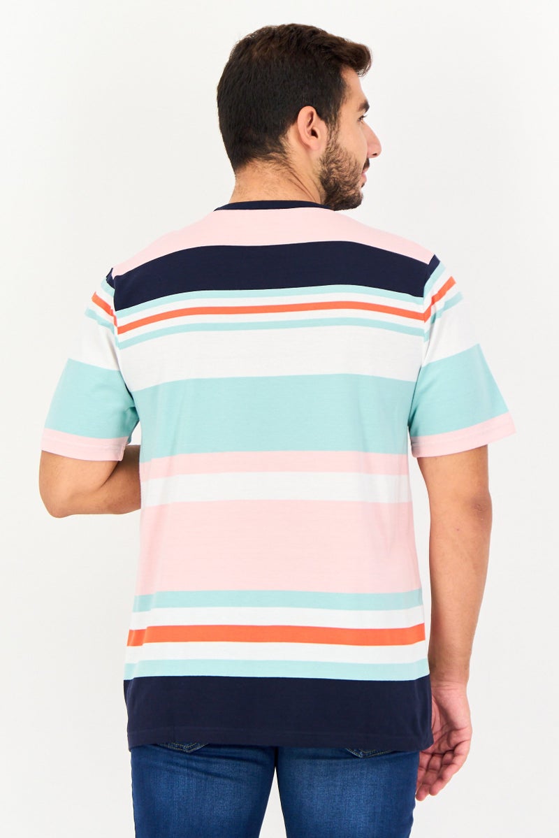 NAUTICA Men Crew Neck Short Sleeve Stripe T-Shirt, Multicolor - Image 2