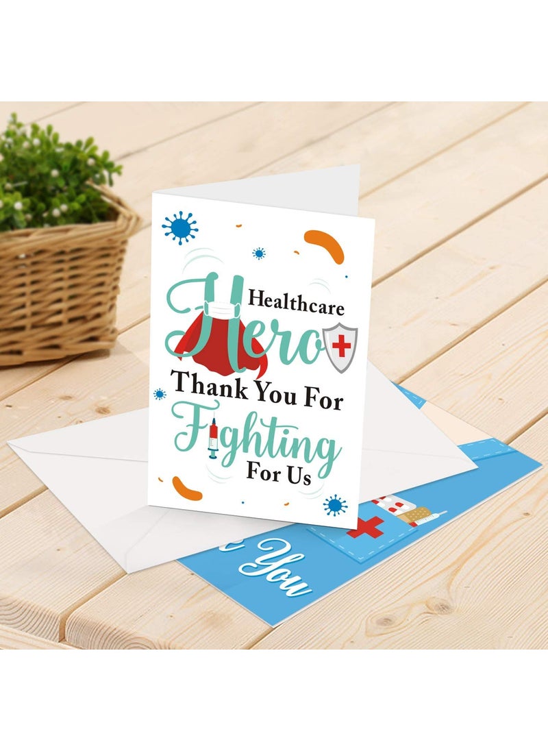 Confetti Confetti Healthcare Workers Thank You Card (Pack of 12), Medical Appreciation Card for Nurses, Doctors EMTs Essential Workers Gift Card Set with Envelopes  - Image 4
