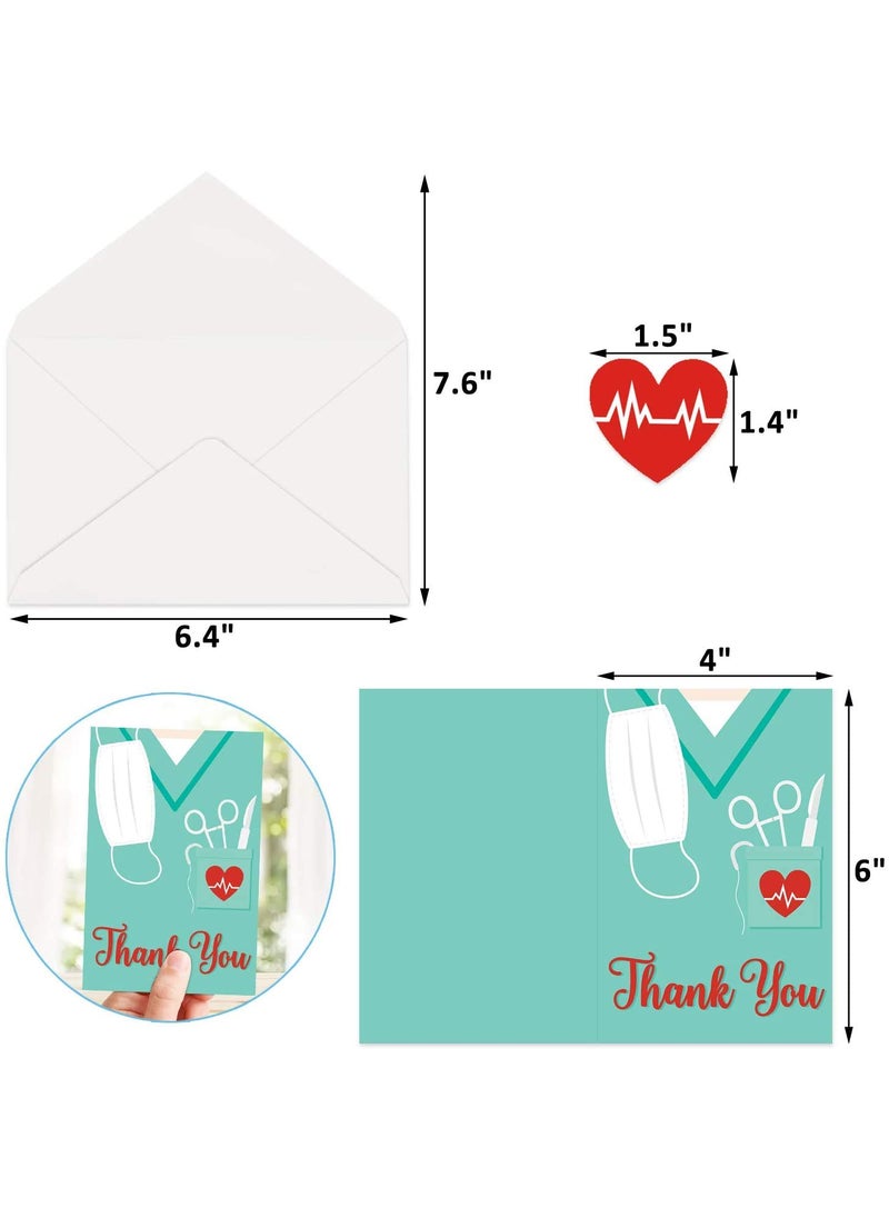 Confetti Confetti Healthcare Workers Thank You Card (Pack of 12), Medical Appreciation Card for Nurses, Doctors EMTs Essential Workers Gift Card Set with Envelopes  - Image 3