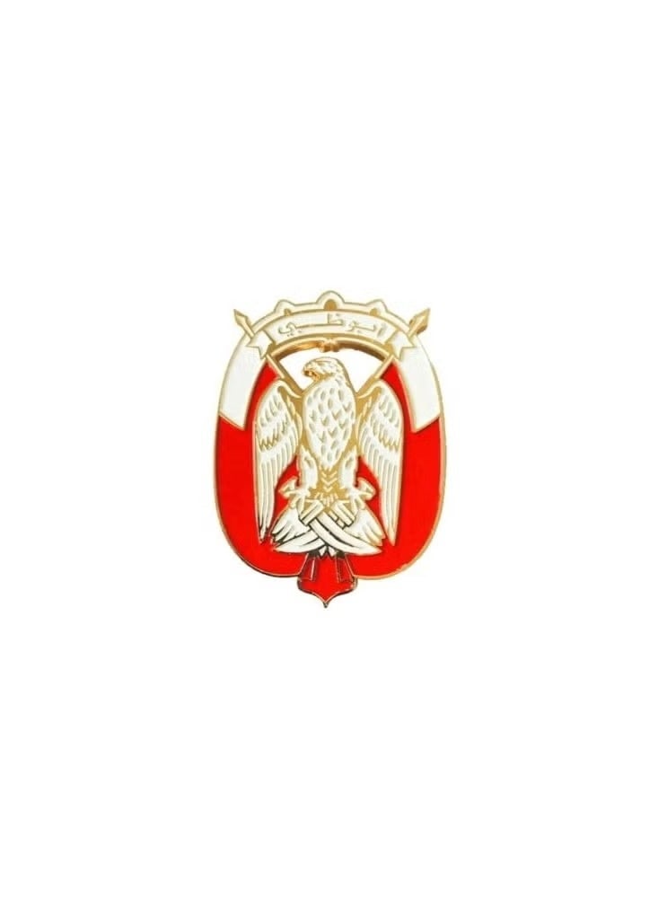 Generic 5 PIECES Abu Dhabi Falcon Logo Pin/Sticker – Gold and Red Design, UAE National Emblem for Mobile, Laptop, I pad, Backpacks, Jackets, and Collectors Walls, Doors, Cars, Trucks, Motorcycles & Laptops  - Image 3