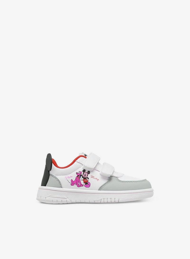 Disney Mickey Mouse Applique Sneakers With Hook And Loop Closure - Image 3