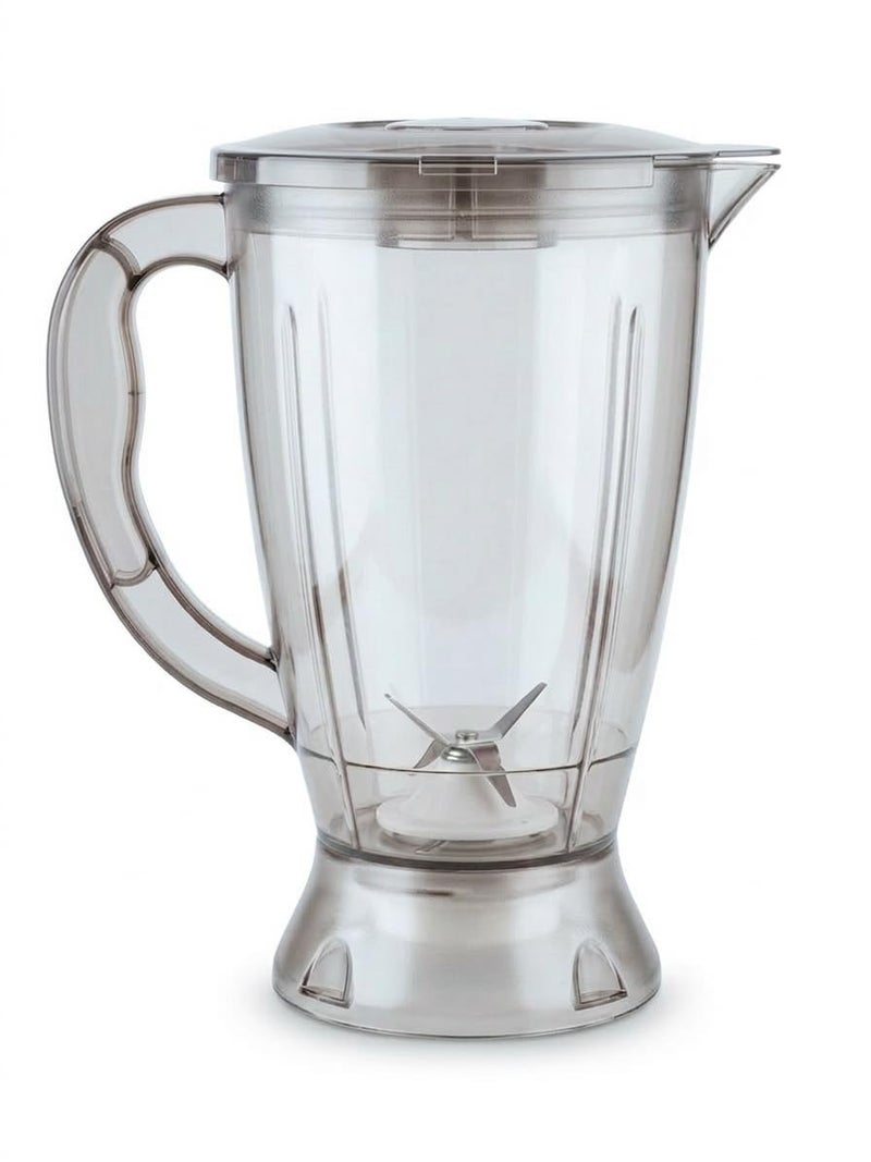 Clear Blender Jug Compatible with Braun 7 in 1 | Replacement Plastic Blender Bowl with Lid for Food Processor Compatible with Braun