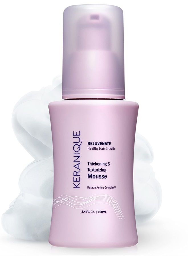 Keranique Volumizing Hair Mousse for Women - Thickening and Styling Anti-Frizz Foam Spray - Fine, Straight, Wavy, and Curly Hair Mousse for All Hair Types - Travel Size Mousse for Hair Volume by Keranique - Image 1