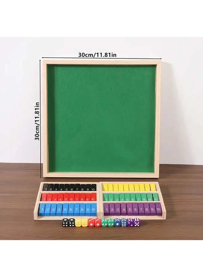 Multicolored Recycled Wood Dice Game For 2 6 Players Portable Family Party Travel - Image 5
