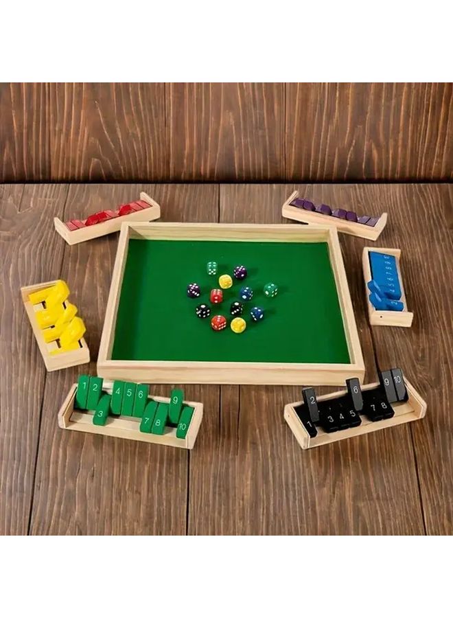 Multicolored Recycled Wood Dice Game For 2 6 Players Portable Family Party Travel - Image 2