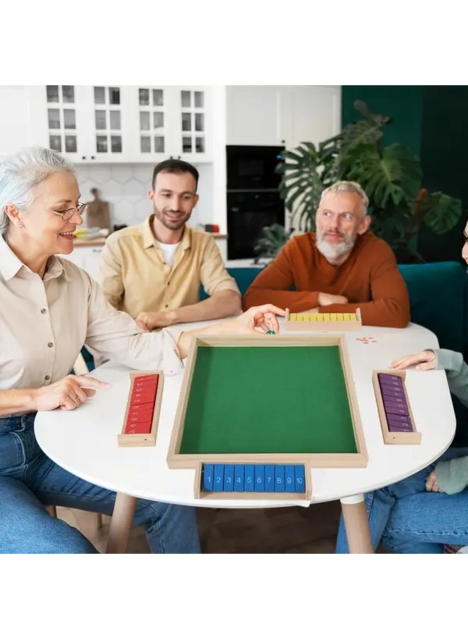 Multicolored Recycled Wood Dice Game For 2 6 Players Portable Family Party Travel - Image 1