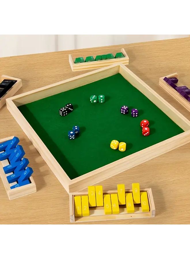 Multicolored Recycled Wood Dice Game For 2 6 Players Portable Family Party Travel - Image 3