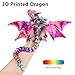 SUMLAND 3D Printed Dragon with Wings3D Printed Animals ToysFlexible Articulated Winged Crystal Dragon 1575inRed Yellow Blue - Image 4