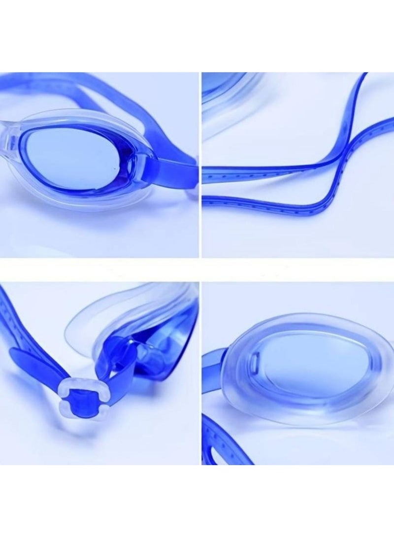 Generic Anti-fog Swimming Goggles with Earplugs, Blue  - Image 5