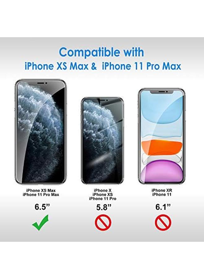 جي تيك واقي شاشة لهاتف آيفون 11 برو ماكس وآيفون Xs ماكس مقاس 6.5 بوصة من الزجاج المقوى، عبوة من 3 قطع - Image 3