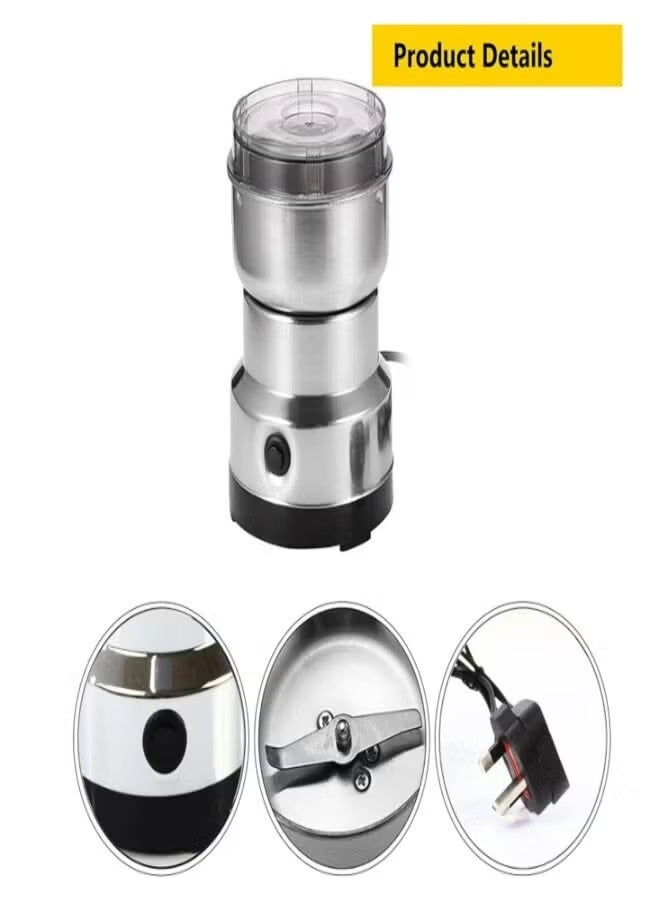 Denx DX2505 Multifunctional Electric Grinder 300ml, 150W Food Chopper with 4 Stainless Steel Blades, Fast Grinding Machine for Coffee Beans, Spices, Nuts, Seeds & Kitchen Ingredients - Image 2