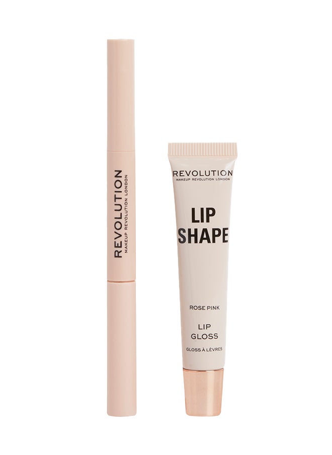 REVOLUTION - Makeup Revolution Lip Lift Kit Rose Pink - Image 1