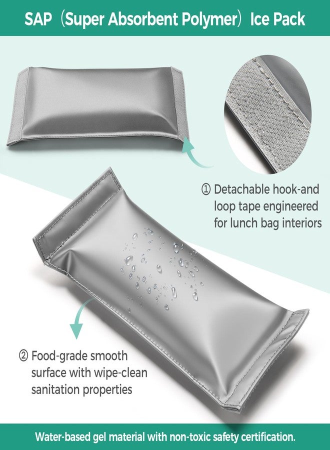 Choco Mocha Kids Lunch Box with Water Bottle for School Lunch Box and Water Bottle Set Kids Lunch Bag for Girls with Shoulder Strap and Ice Pack,Purple Mermaid - Image 3