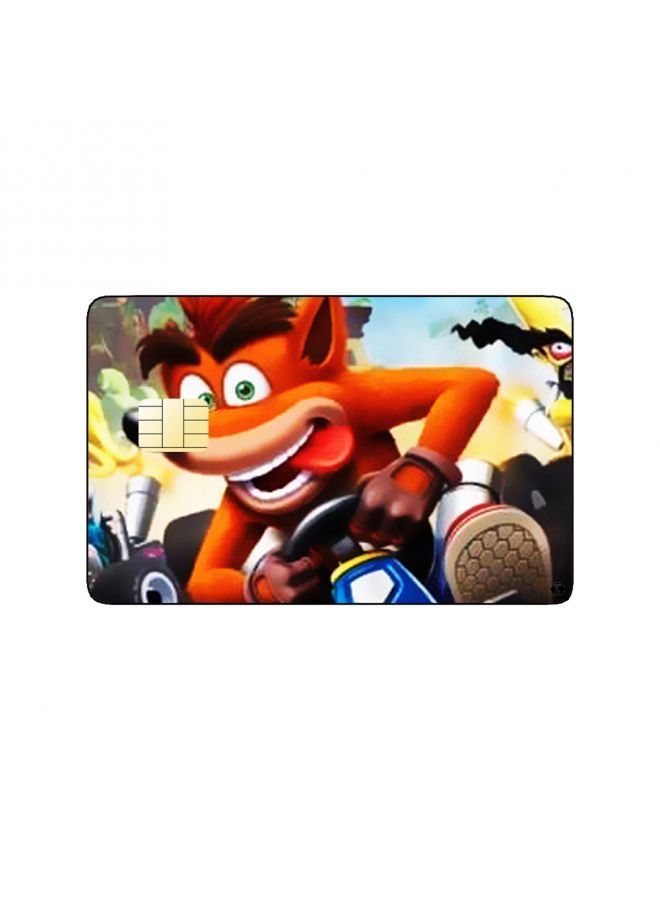 RKN PRINTED BANK CARD STICKER Crash Bandicoot Video Game - Image 1